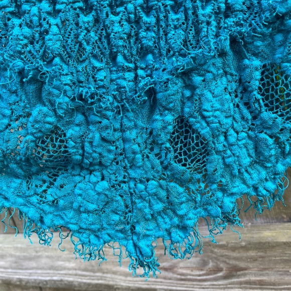 RARE Nightcap Clothing x Free People Teal Lace Maxi Dress Sz 2 | Boho Festival - Picture 5 of 14